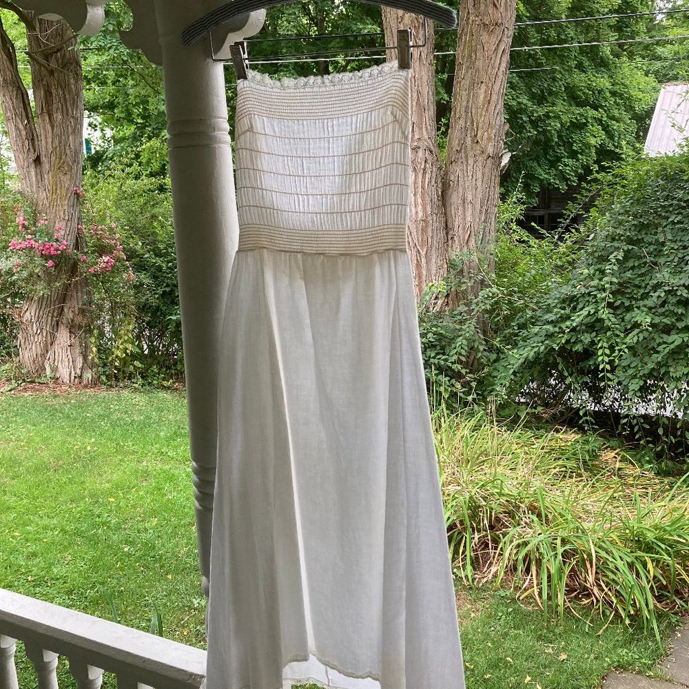 Vintage 100% Cotton Strapless Slip